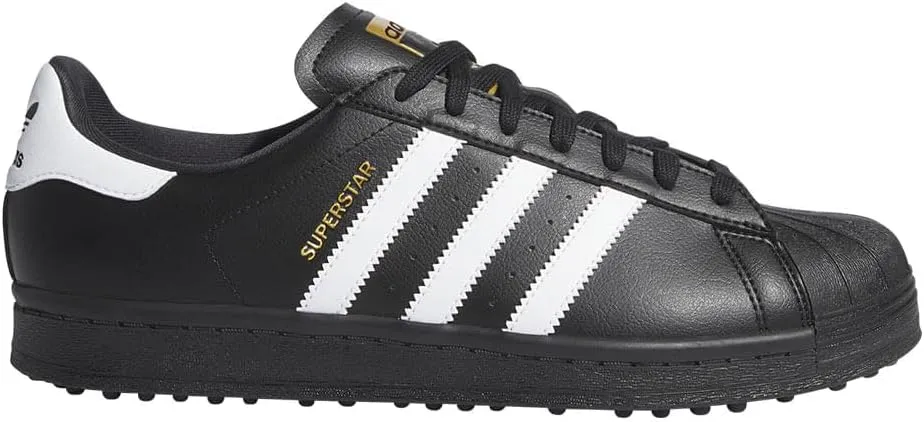 adidas Superstar Golf Spikeless Shoes (Core Black/Cloud White/Gold Metallic, US Footwear Size System, Adult, Men, Numeric, Medium, 11.5)