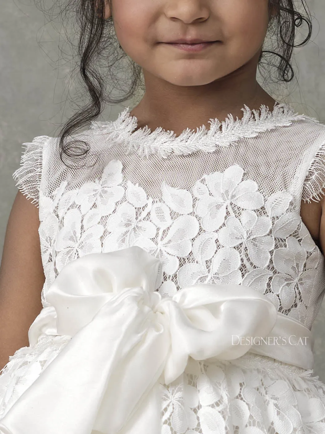 Baptism dress with Lace - DIDO Ivory
