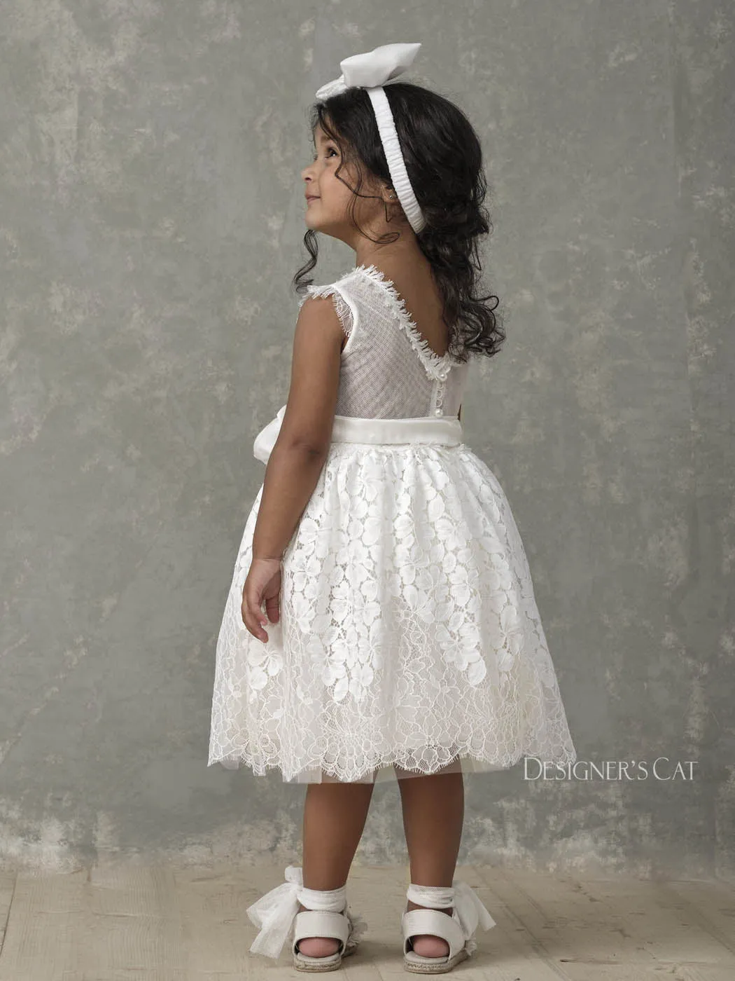 Baptism dress with Lace - DIDO Ivory