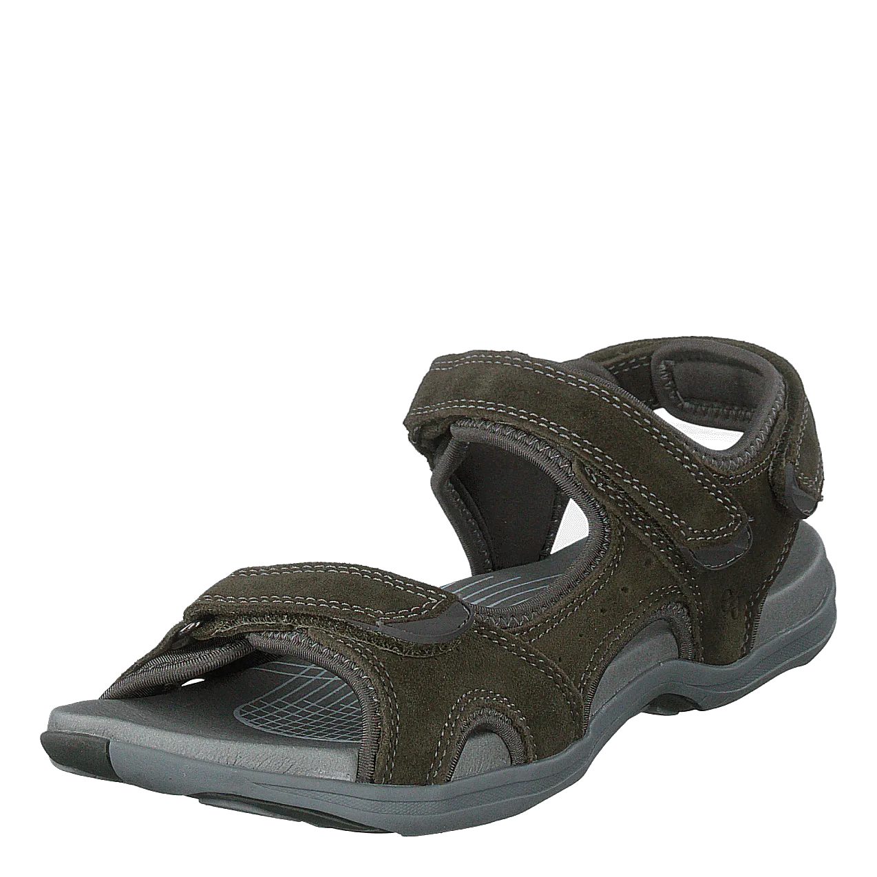 Corsica Sandal W. Velcro Strap Olive