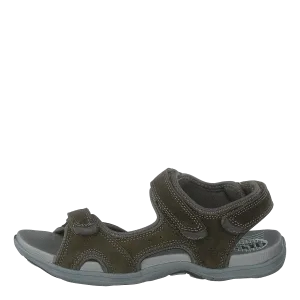 Corsica Sandal W. Velcro Strap Olive