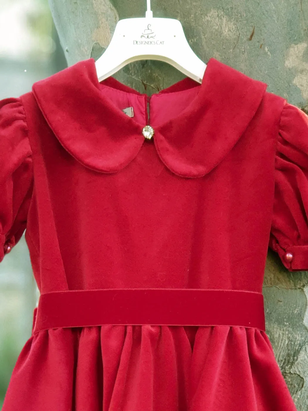 Girl's Velvet dress - Red Velvet