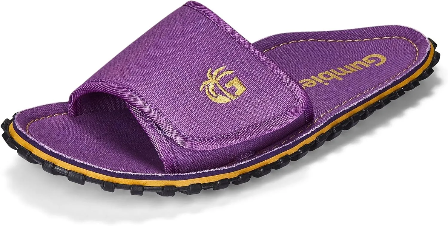 Gumbies Strider Unisex Slides, with Supersoft Cotton Adjustable Strap, Cotton Footbed & Recycled Rubber Sole - Comfort Guaranteed