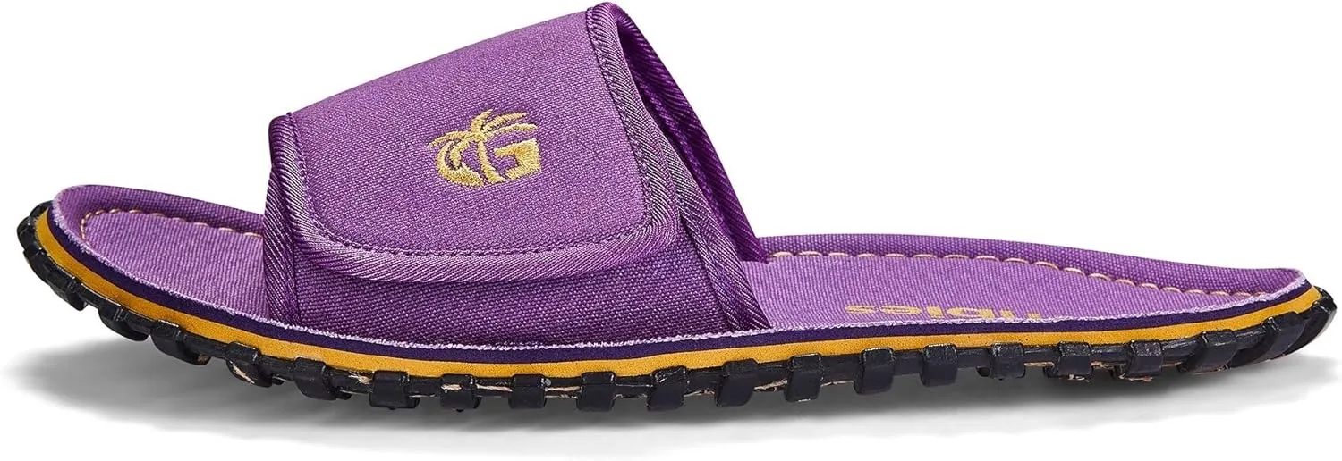 Gumbies Strider Unisex Slides, with Supersoft Cotton Adjustable Strap, Cotton Footbed & Recycled Rubber Sole - Comfort Guaranteed