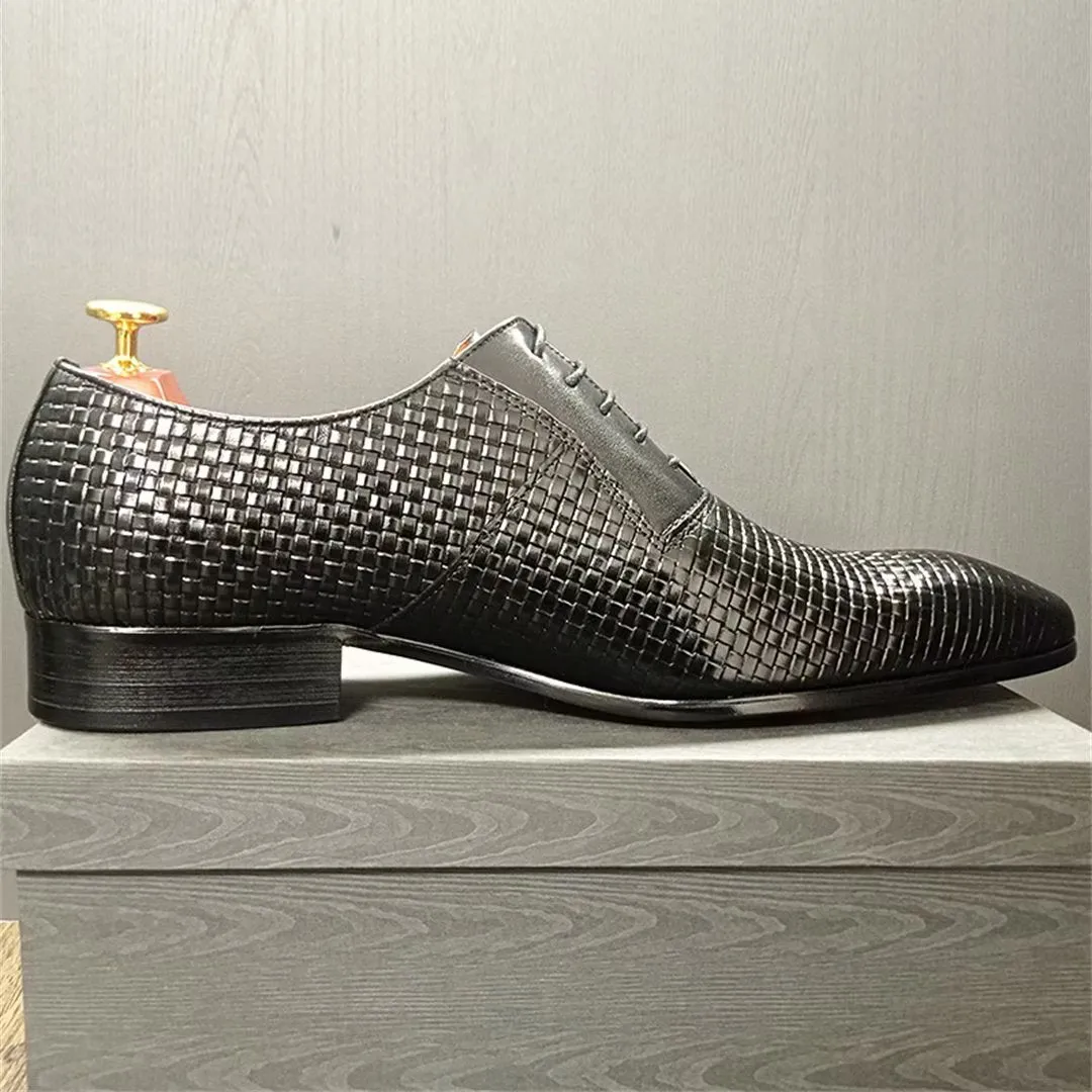 LeatherLuxe Genuine Pointed Toe Dress Shoes 1 2