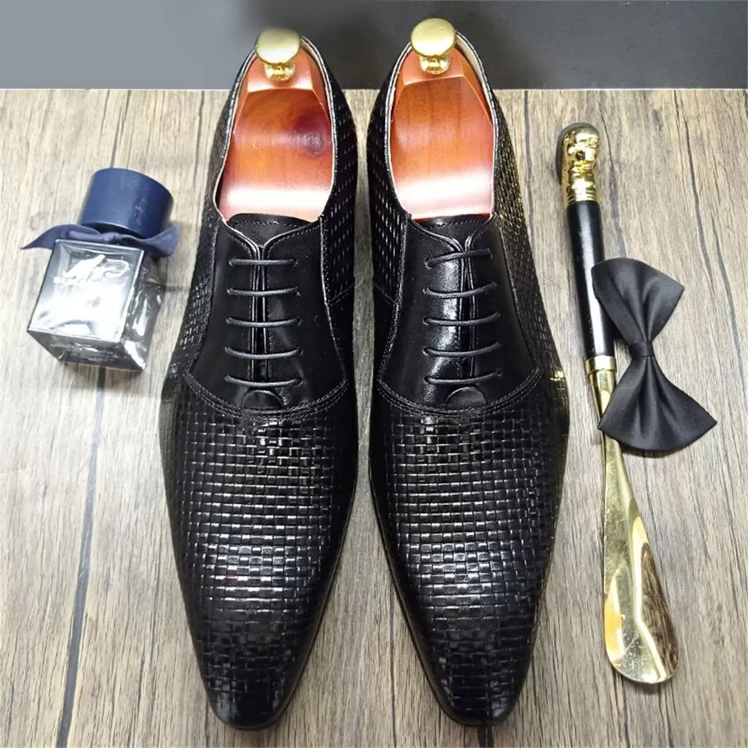 LeatherLuxe Genuine Pointed Toe Dress Shoes 1 2