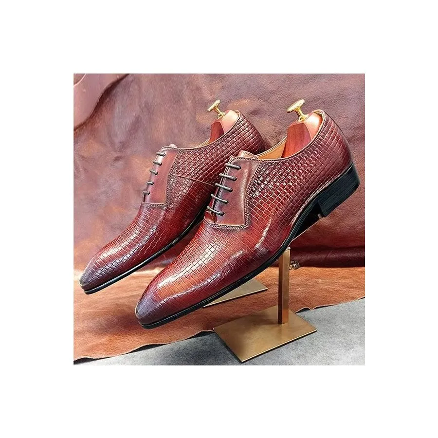 LeatherLuxe Genuine Pointed Toe Dress Shoes 1 2
