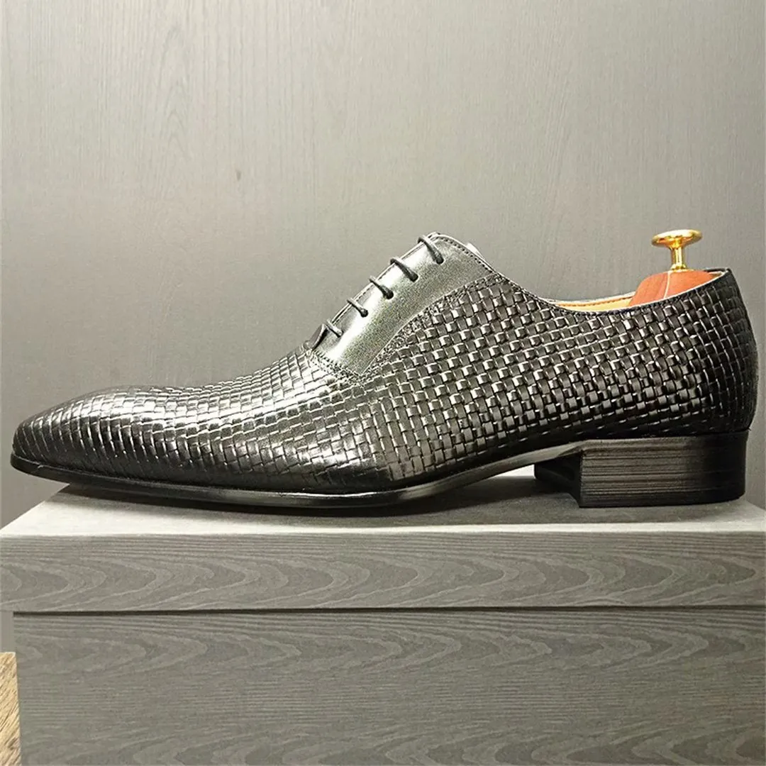 LeatherLuxe Genuine Pointed Toe Dress Shoes 1 2