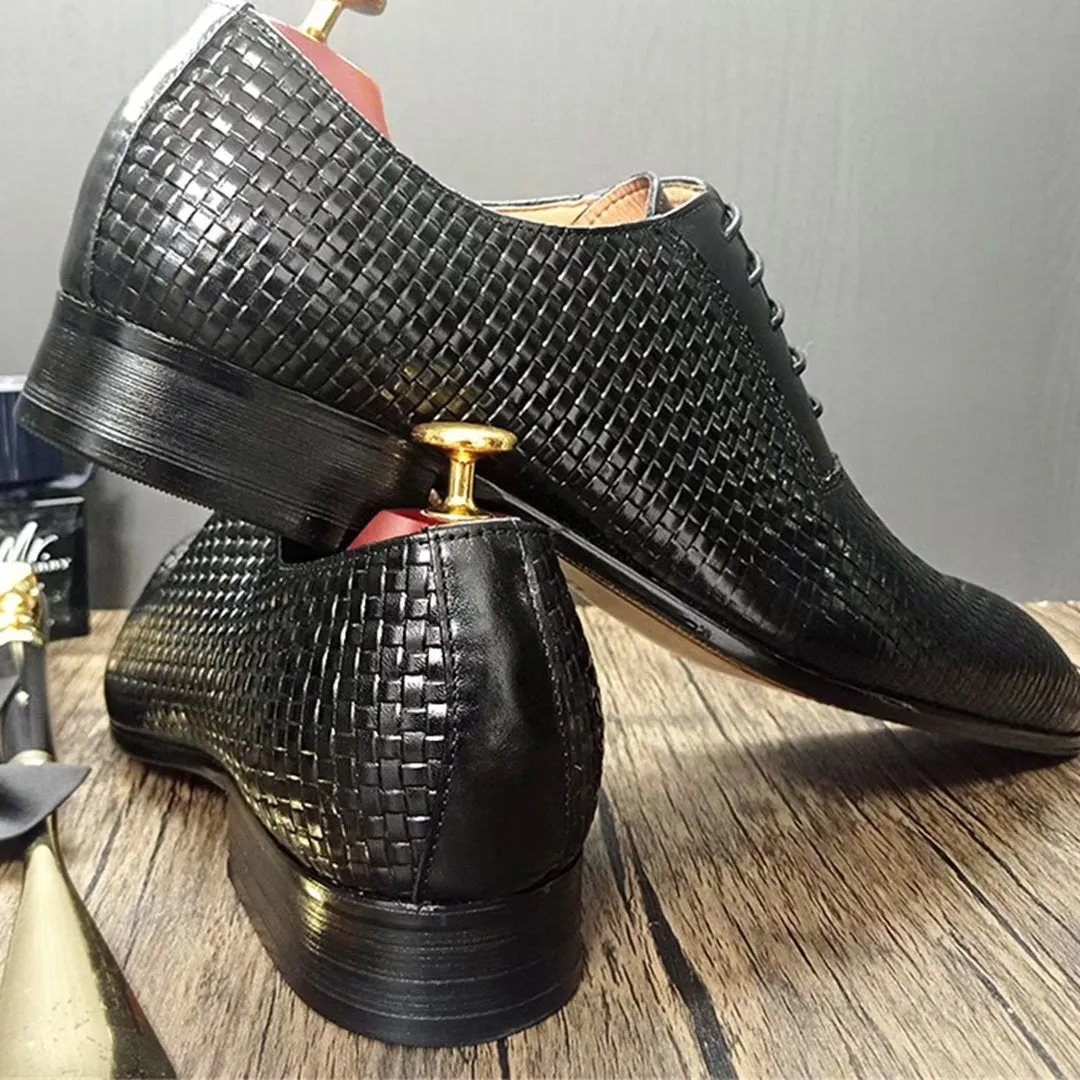 LeatherLuxe Genuine Pointed Toe Dress Shoes 1 2