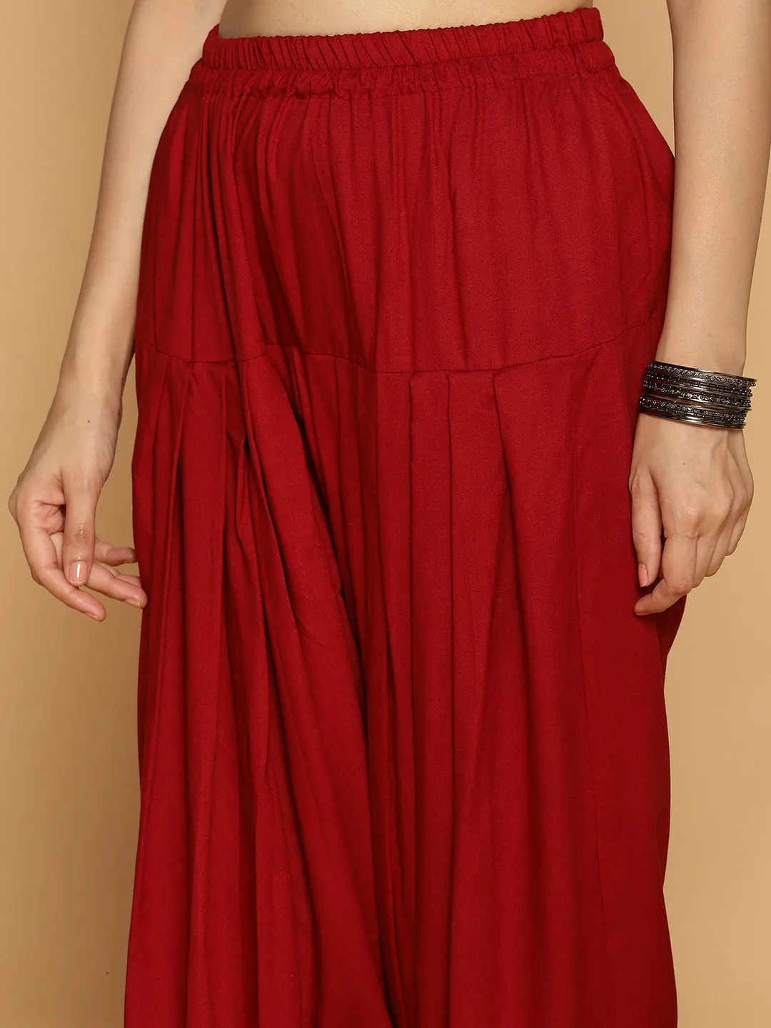 Maroon Rayon Salwar