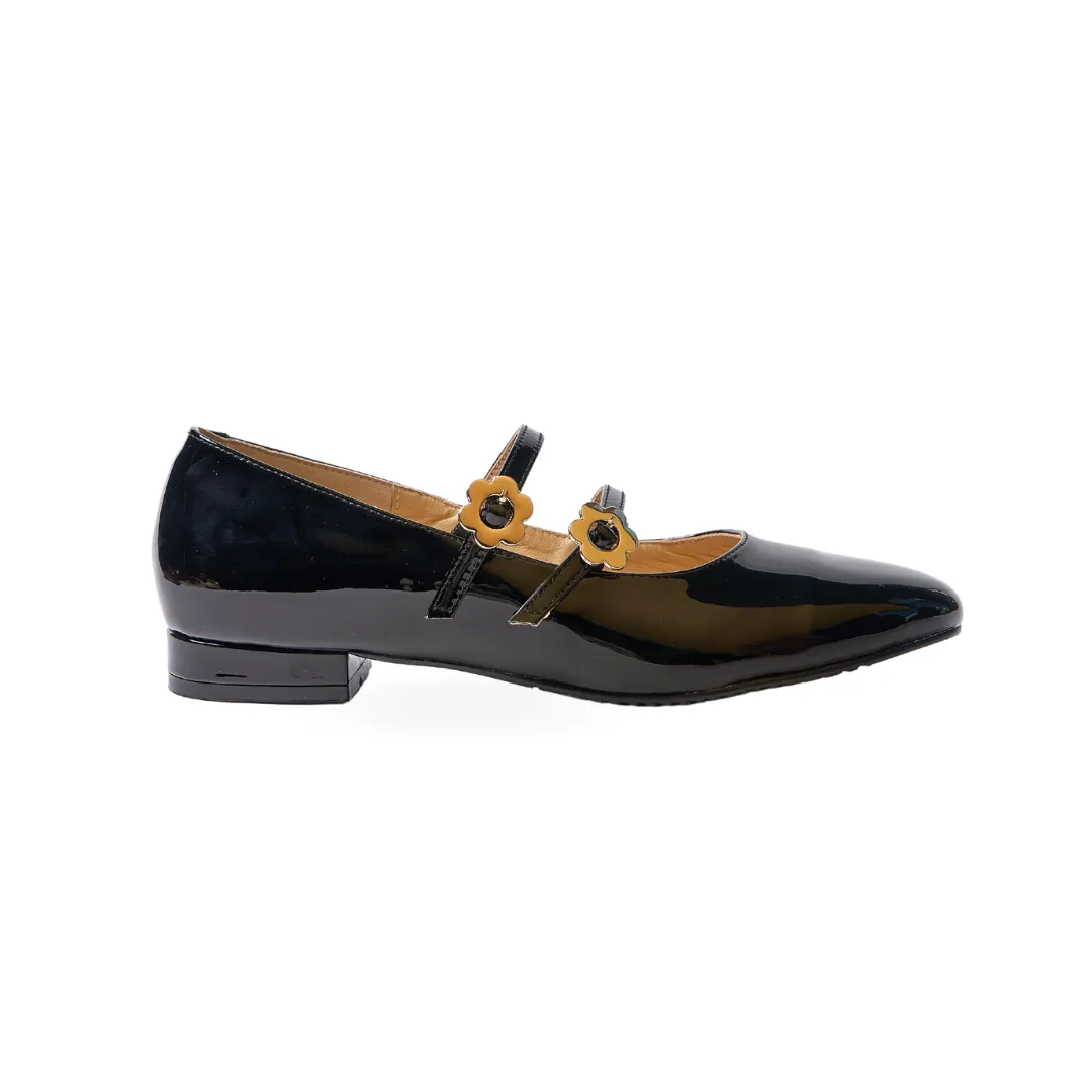 Mary Jane in Hana Black Flats