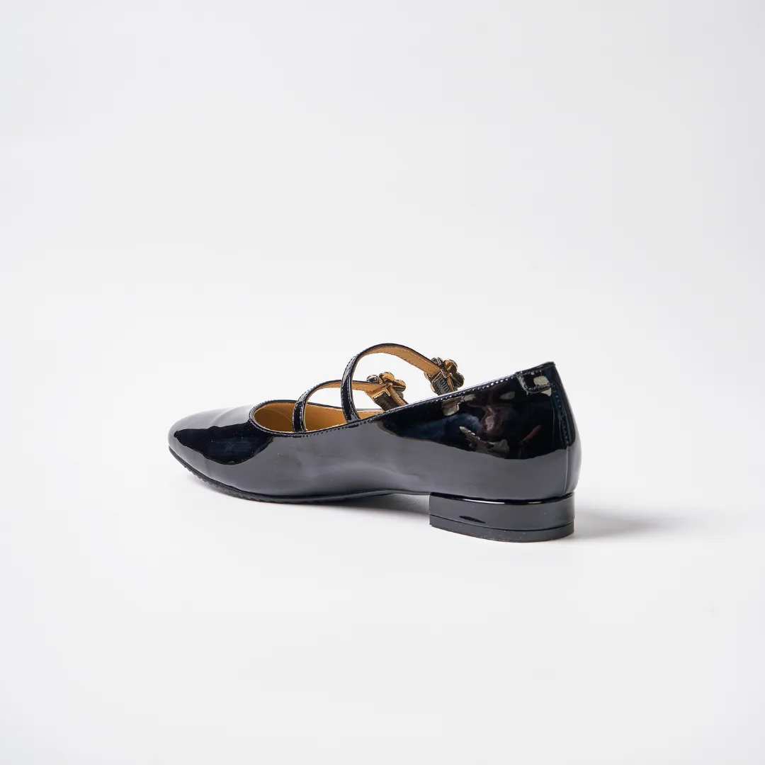 Mary Jane in Hana Black Flats