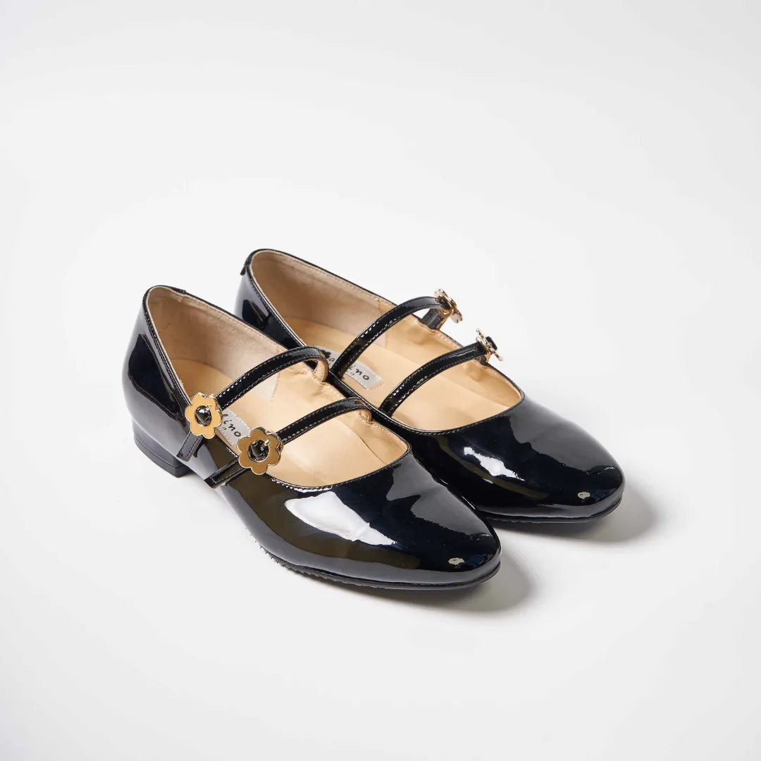 Mary Jane in Hana Black Flats