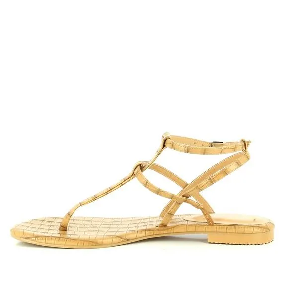 Misano Shizu Tan Croc Sandal