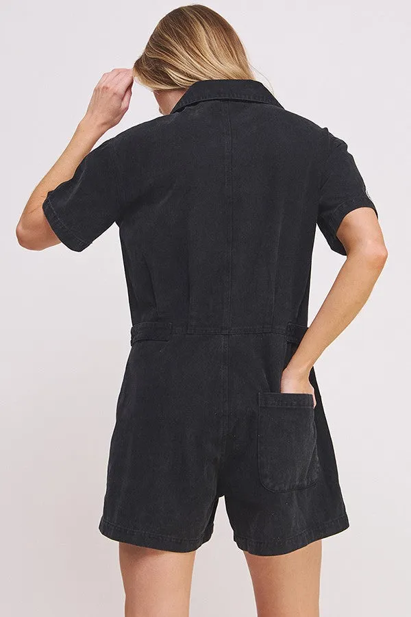 Patchwork Utility Romper