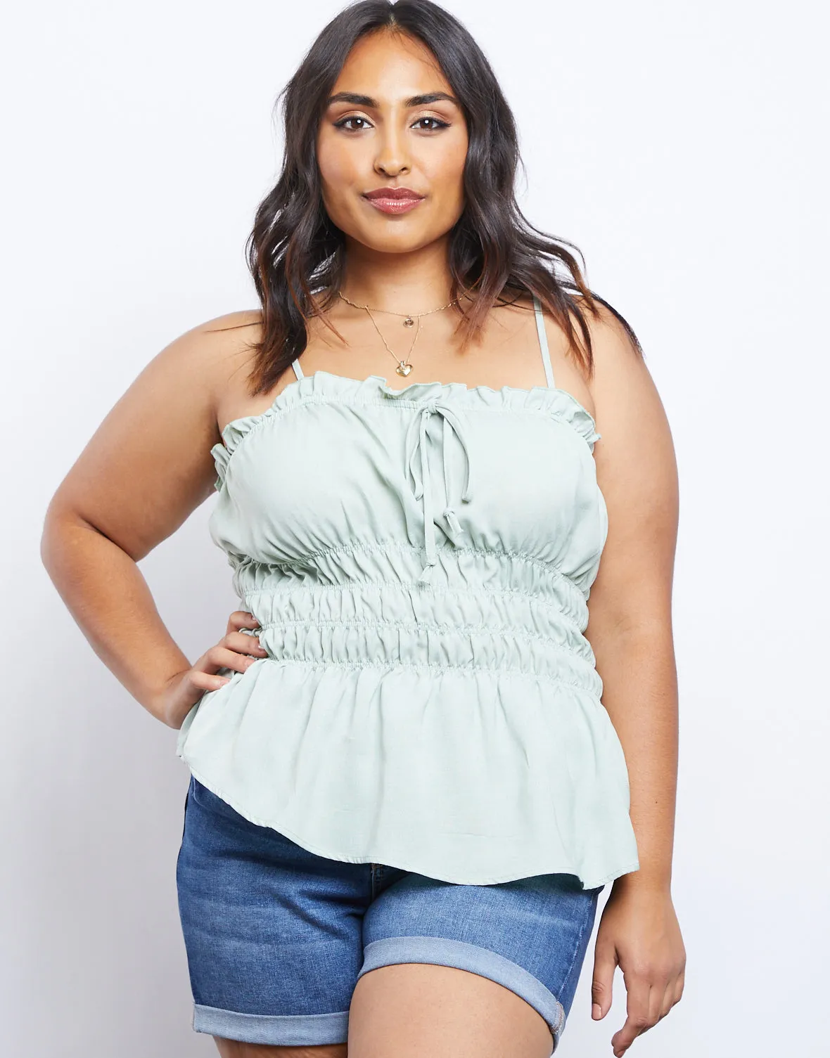 Plus Size Amber Smocked Tank