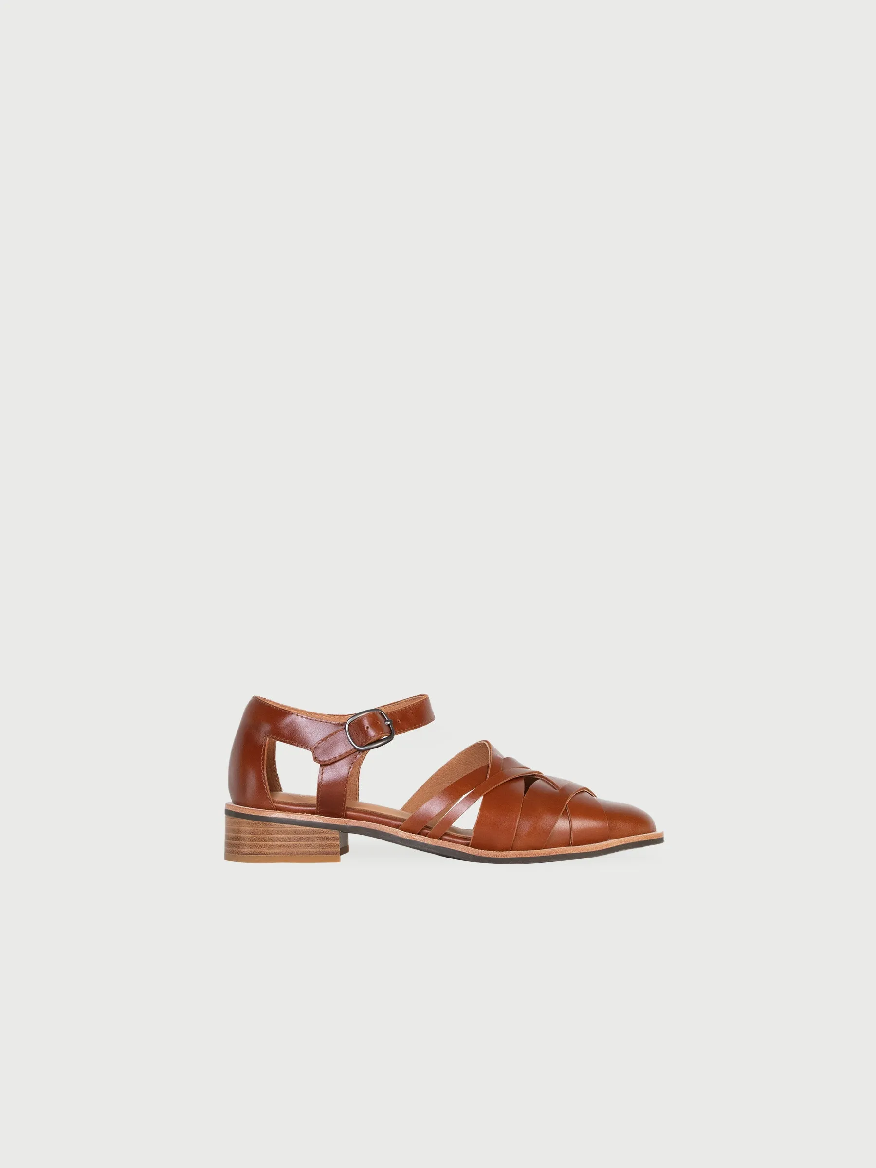 Round-Toe Strappy Sandals