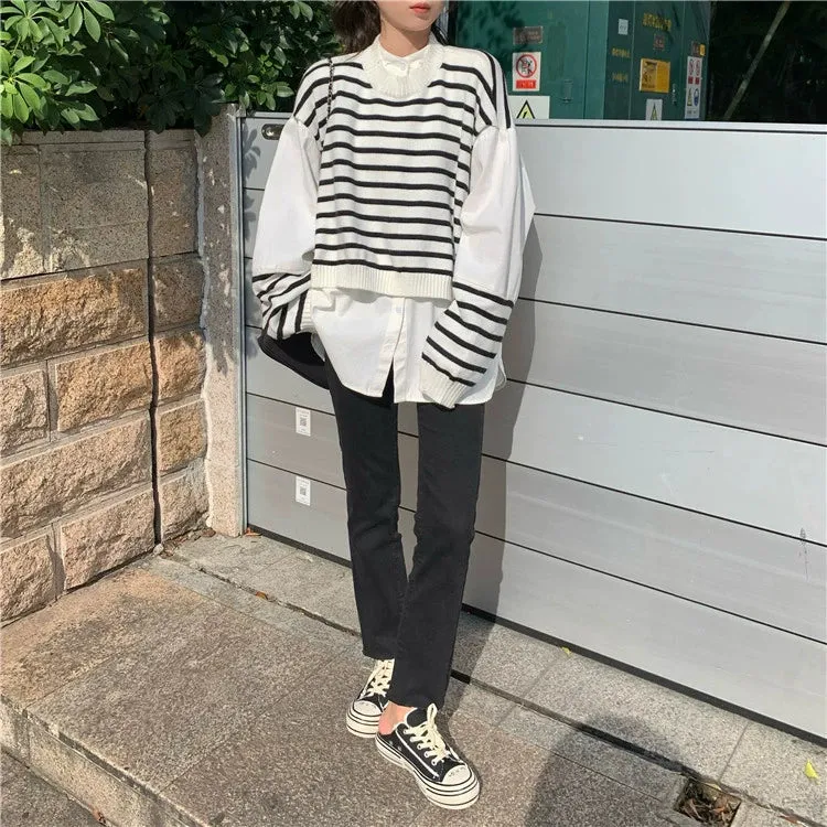 Sarita Patchwork Shirt Sweater