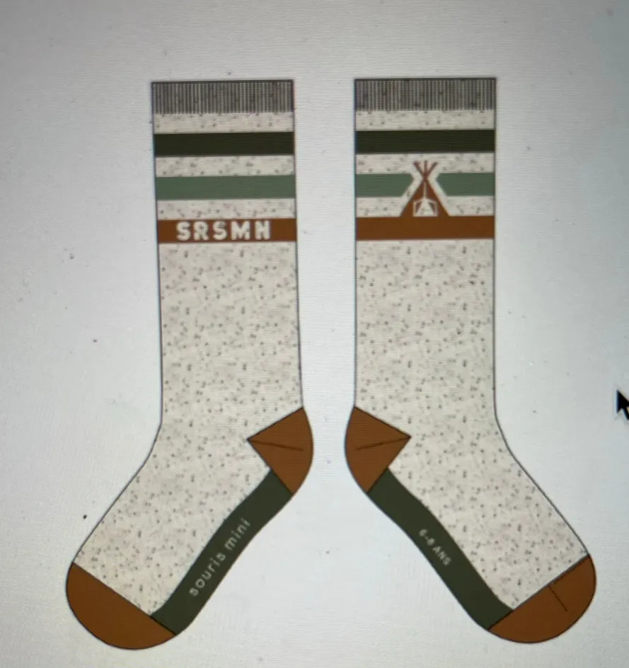 The Kori Socks - Green Stripes - KIDS
