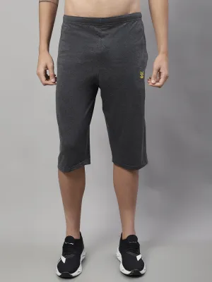 Vimal Jonney Anthracite Regular fit Cotton Capri for Men