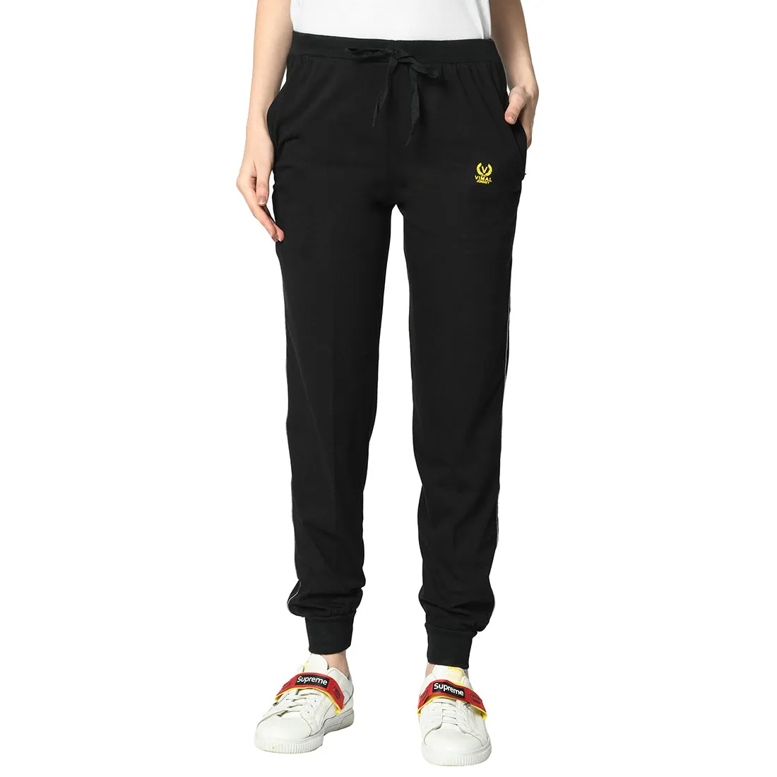 Vimal Jonney Black Trackpant For Women's