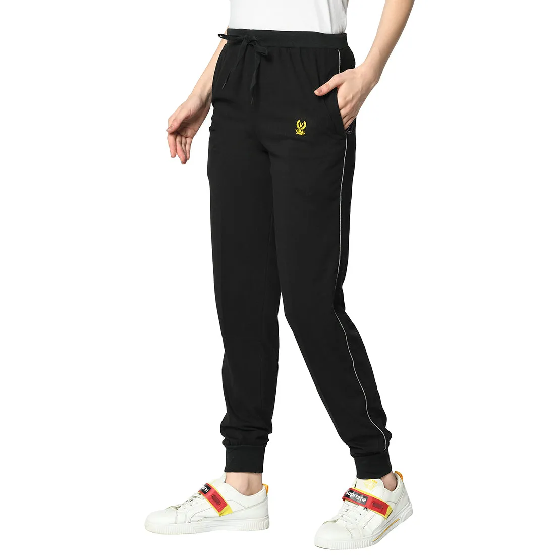 Vimal Jonney Black Trackpant For Women's