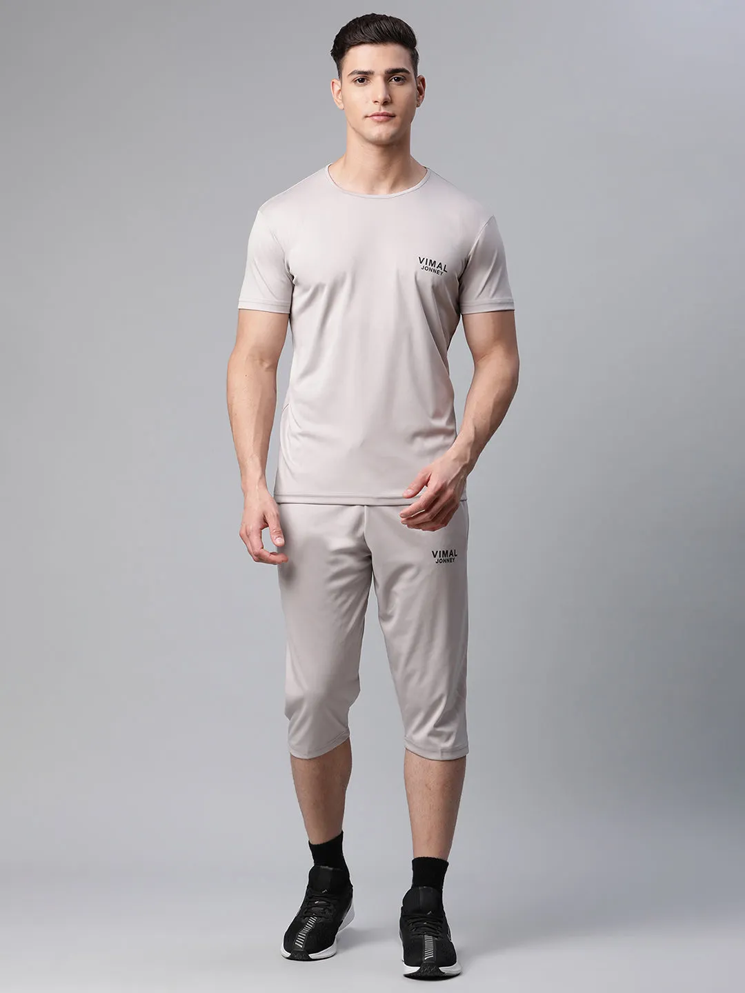 Vimal Jonney Dryfit Solid Light Grey Tracksuit for Men