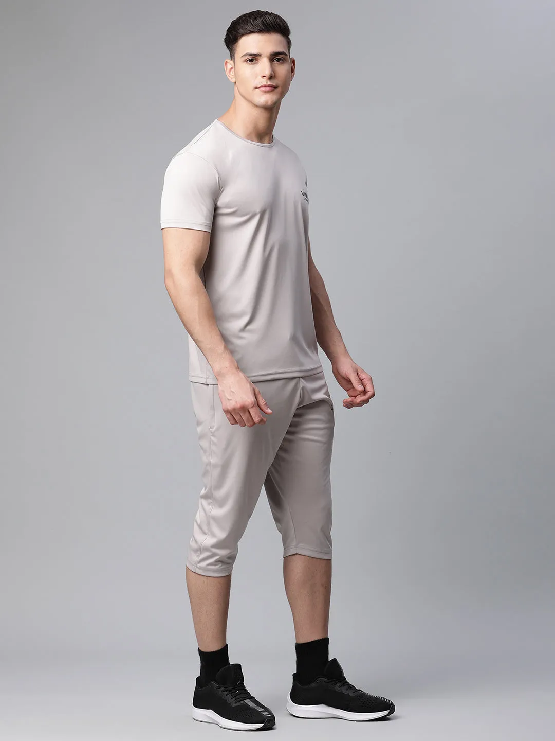 Vimal Jonney Dryfit Solid Light Grey Tracksuit for Men