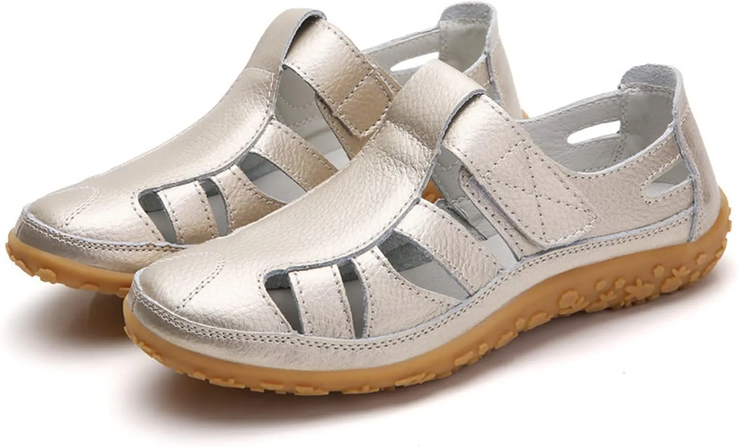 Womens Fisherman Sandals Close Toe Dressy Orthopedic Walking Shoes with Arch Support Beach Ankle Strap Sandals
